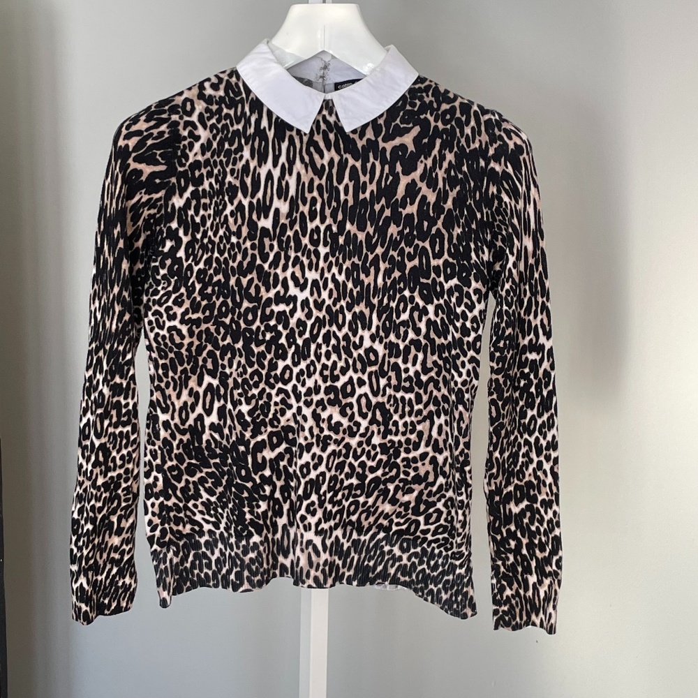 Cable & Gauge Leopard print Sweater